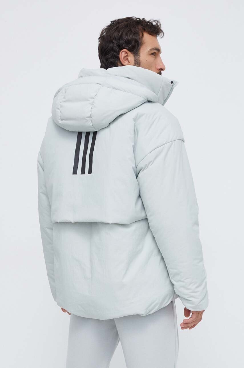 Пухова куртка adidas чоловіча колір зелений зимова