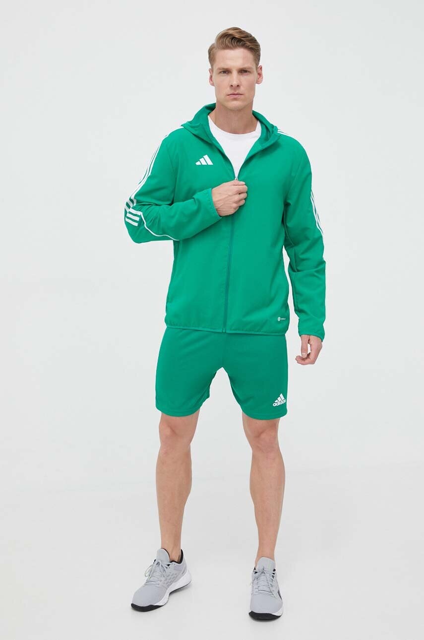 Купити Куртка для тренувань adidas Performance Tiro 23 колір зелений перехідна – головне зображення