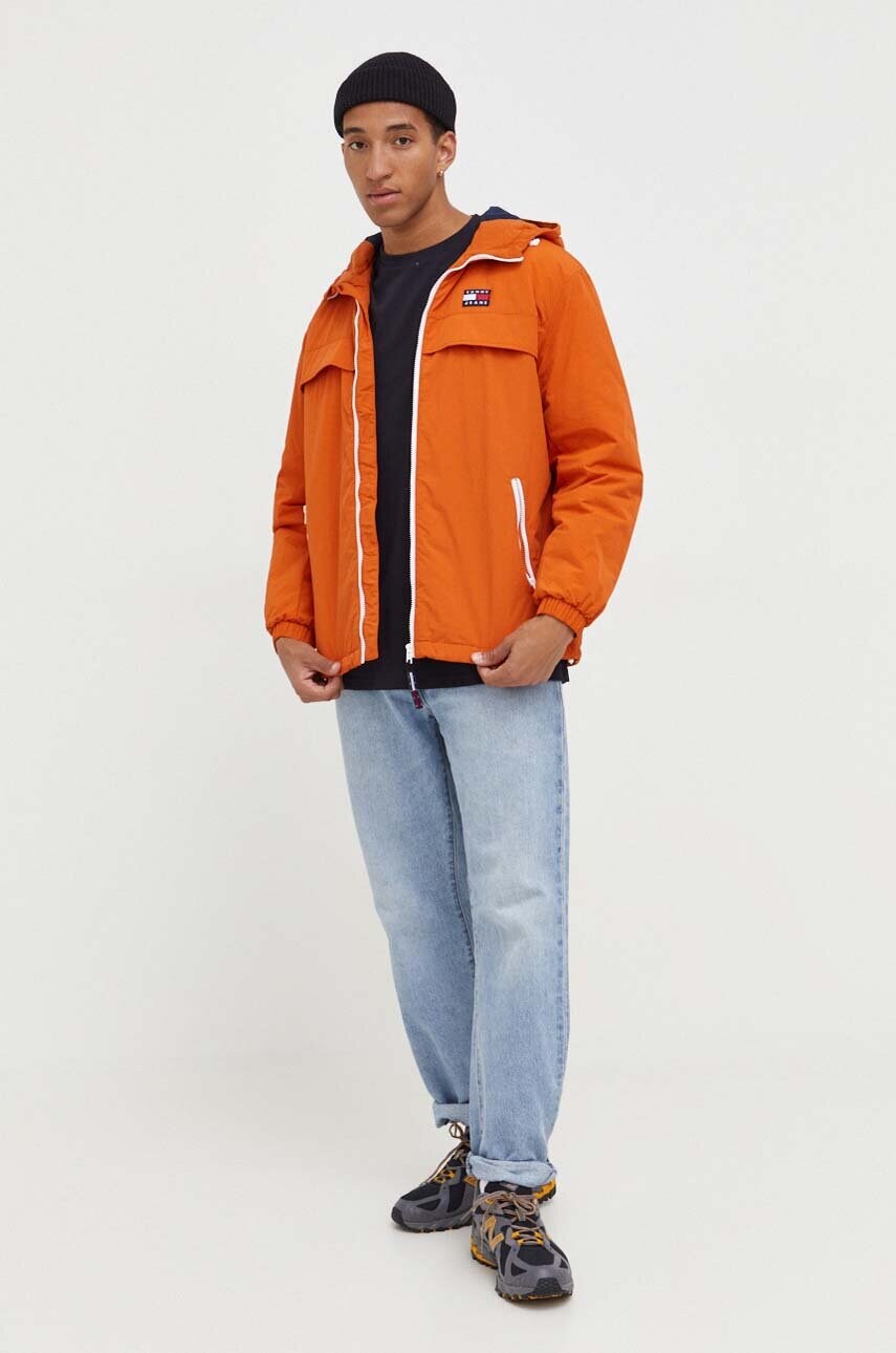 Куртка Tommy Jeans чоловіча колір помаранчевий зимова