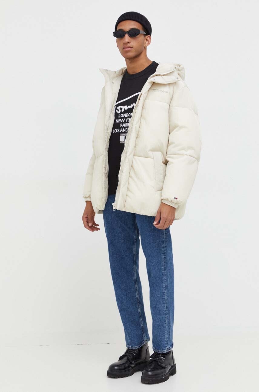Куртка Tommy Jeans чоловіча колір бежевий зимова