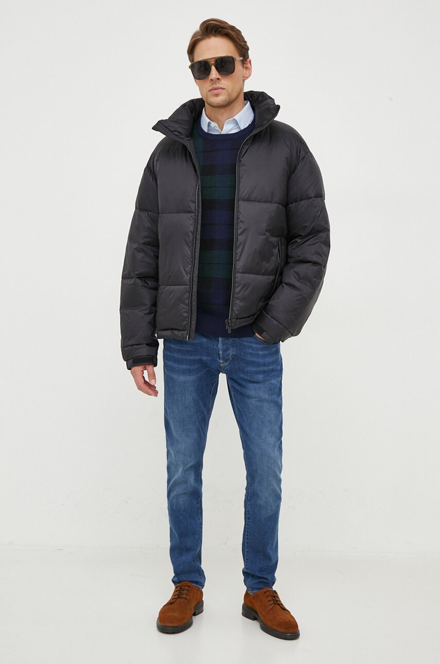 Куртка Trussardi чоловіча колір чорний зимова