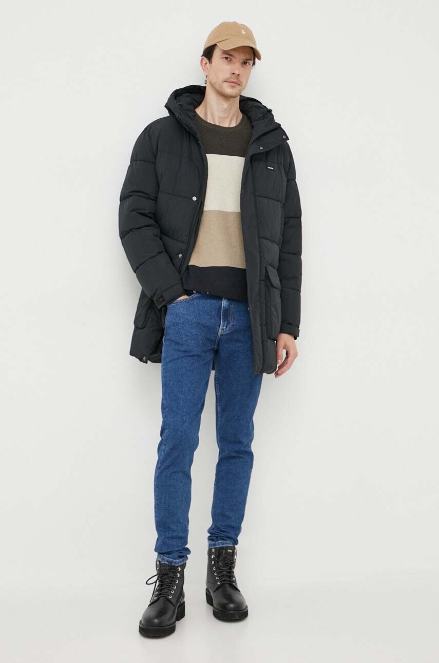 Куртка Calvin Klein чоловіча колір чорний зимова