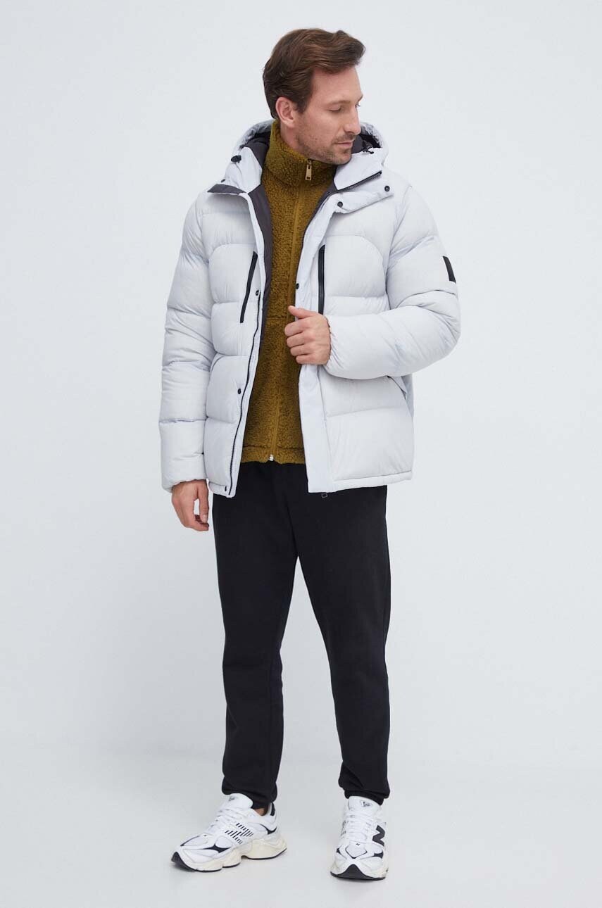 Пухова куртка Jack Wolfskin чоловіча колір сірий зимова