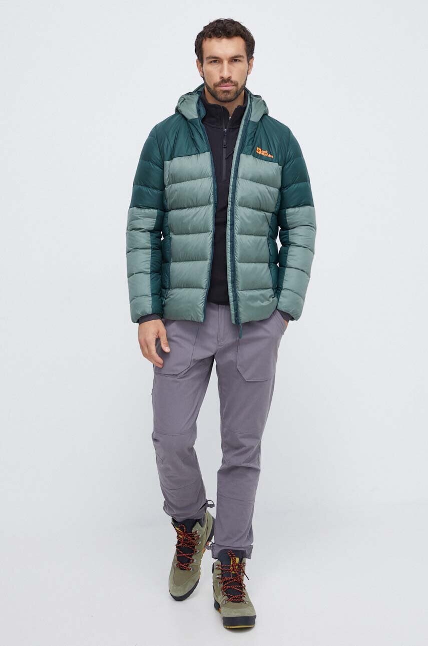 Спортивна пухова куртка Jack Wolfskin Nebelhorn колір зелений