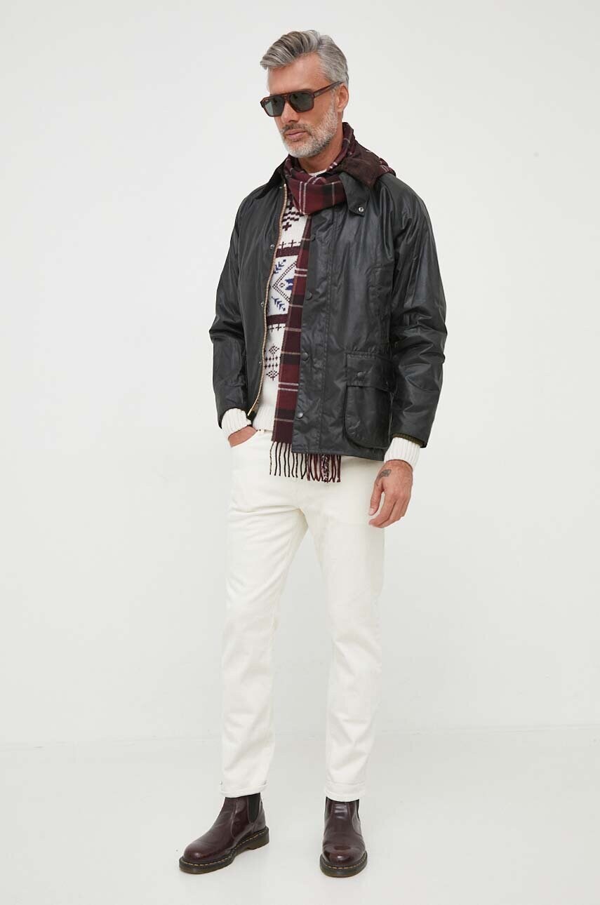 Куртка Barbour чоловіча колір зелений перехідна