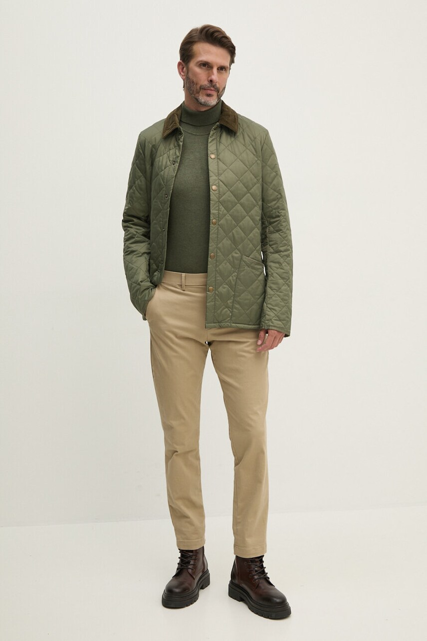 Куртка Barbour чоловіча колір зелений перехідна