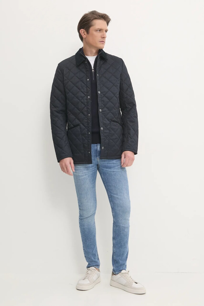 Куртка Barbour чоловіча колір синій перехідна