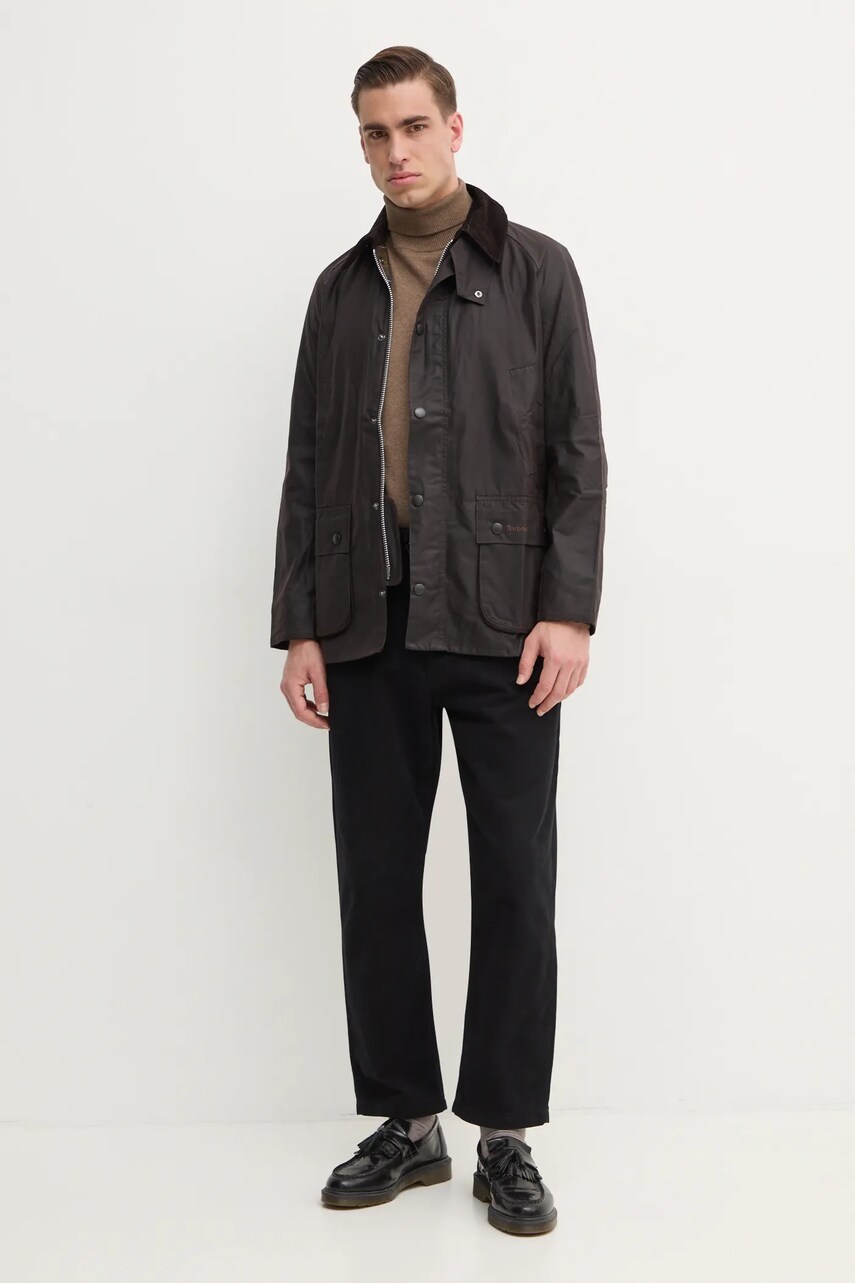 Куртка Barbour чоловіча колір коричневий перехідна