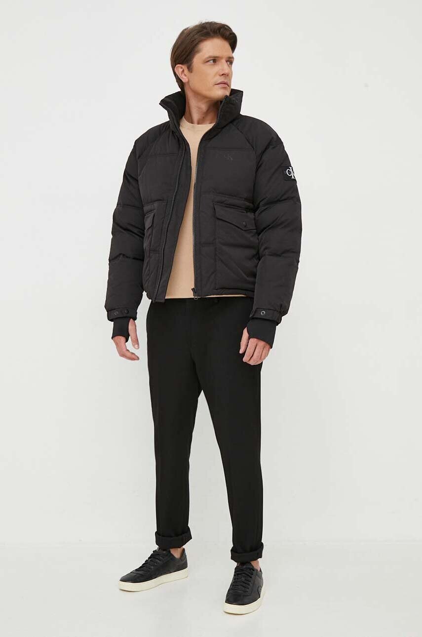 Куртка Calvin Klein Jeans чоловіча колір чорний зимова