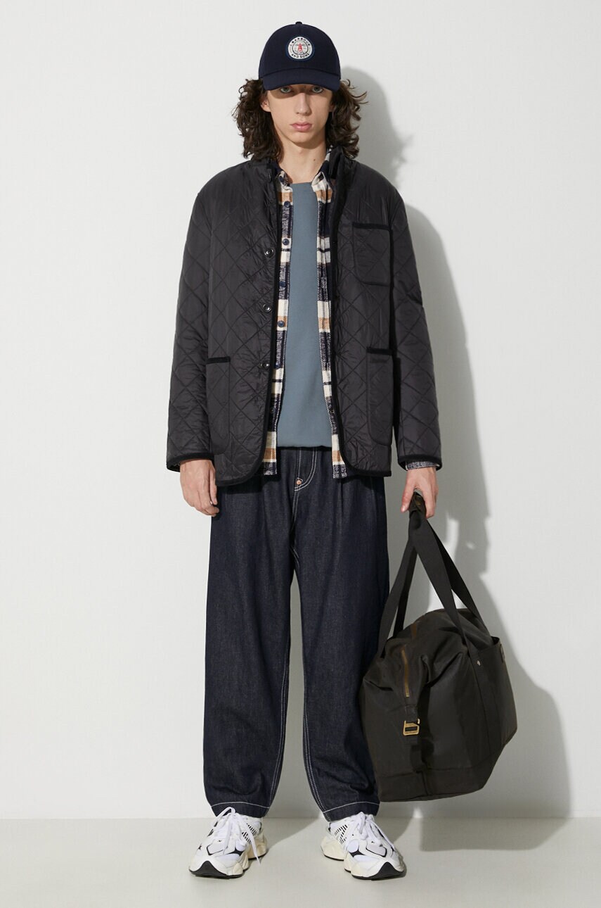 Куртка Barbour Barbour Foreman Polarquilt чоловіча колір чорний перехідна MQU1740