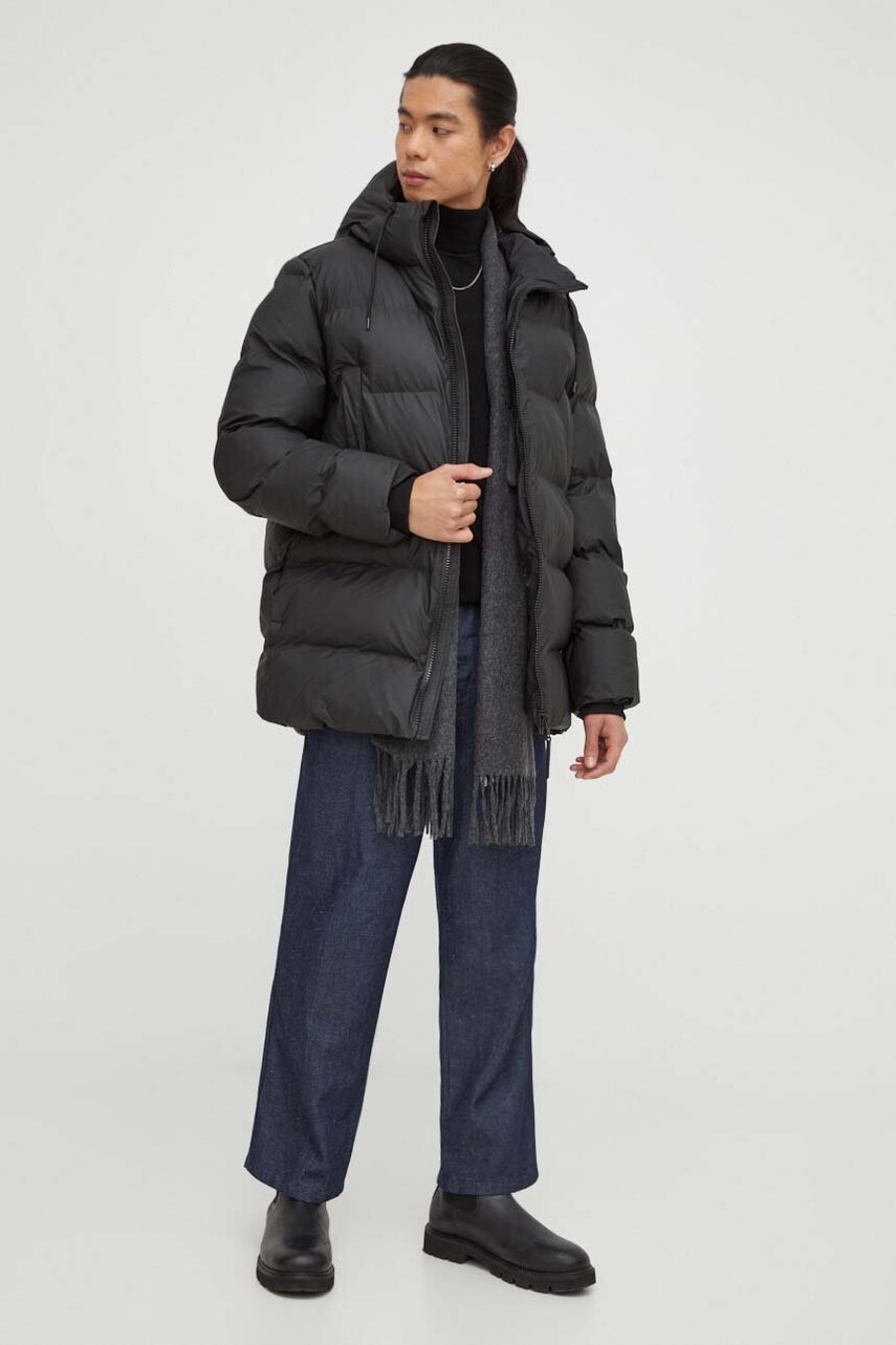 Куртка Rains 15190 Jackets колір чорний зимова