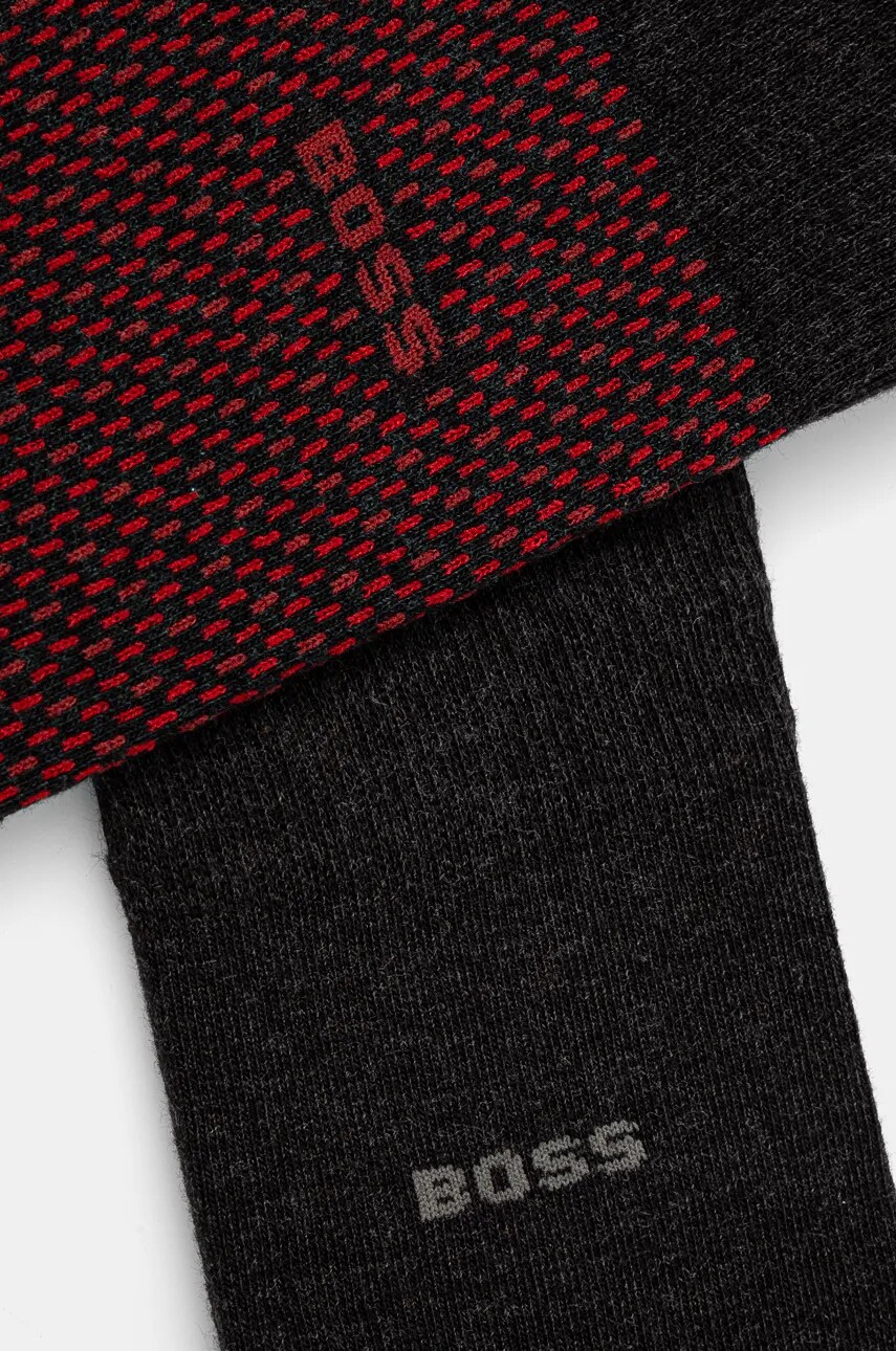 Шкарпетки BOSS 2-pack чоловічі колір сірий