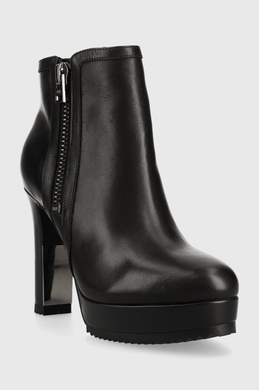 Черевики Dkny K2304397 жіночі колір чорний на танкетці Liana