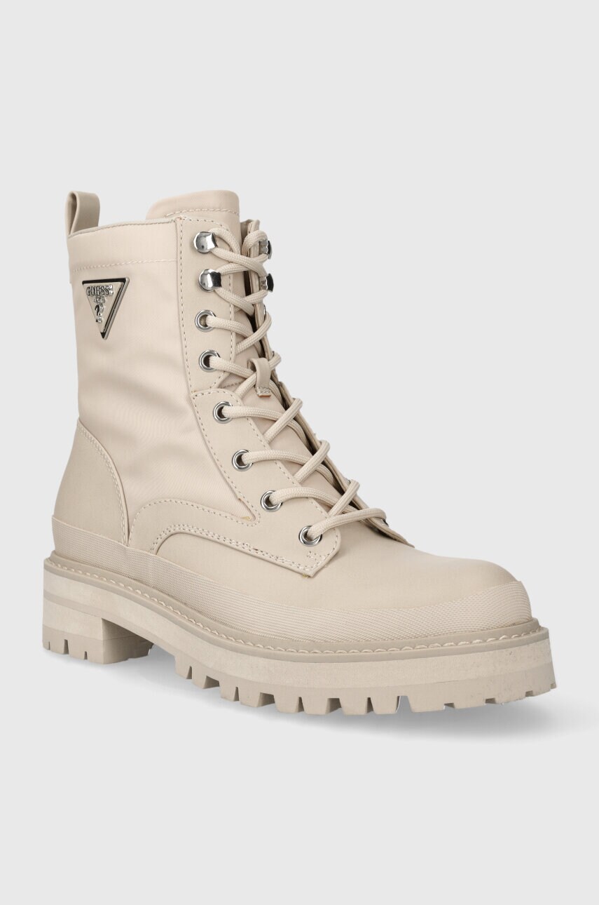 Черевики Guess BADA жіночі колір бежевий на платформі FL7BDA ELE10