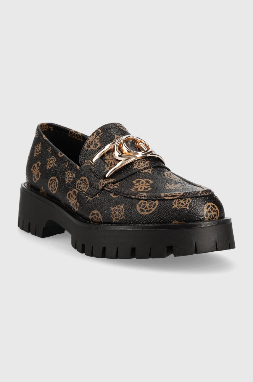 Мокасини Guess FL7ILR FAL14 жіночі колір коричневий на платформі ILARY