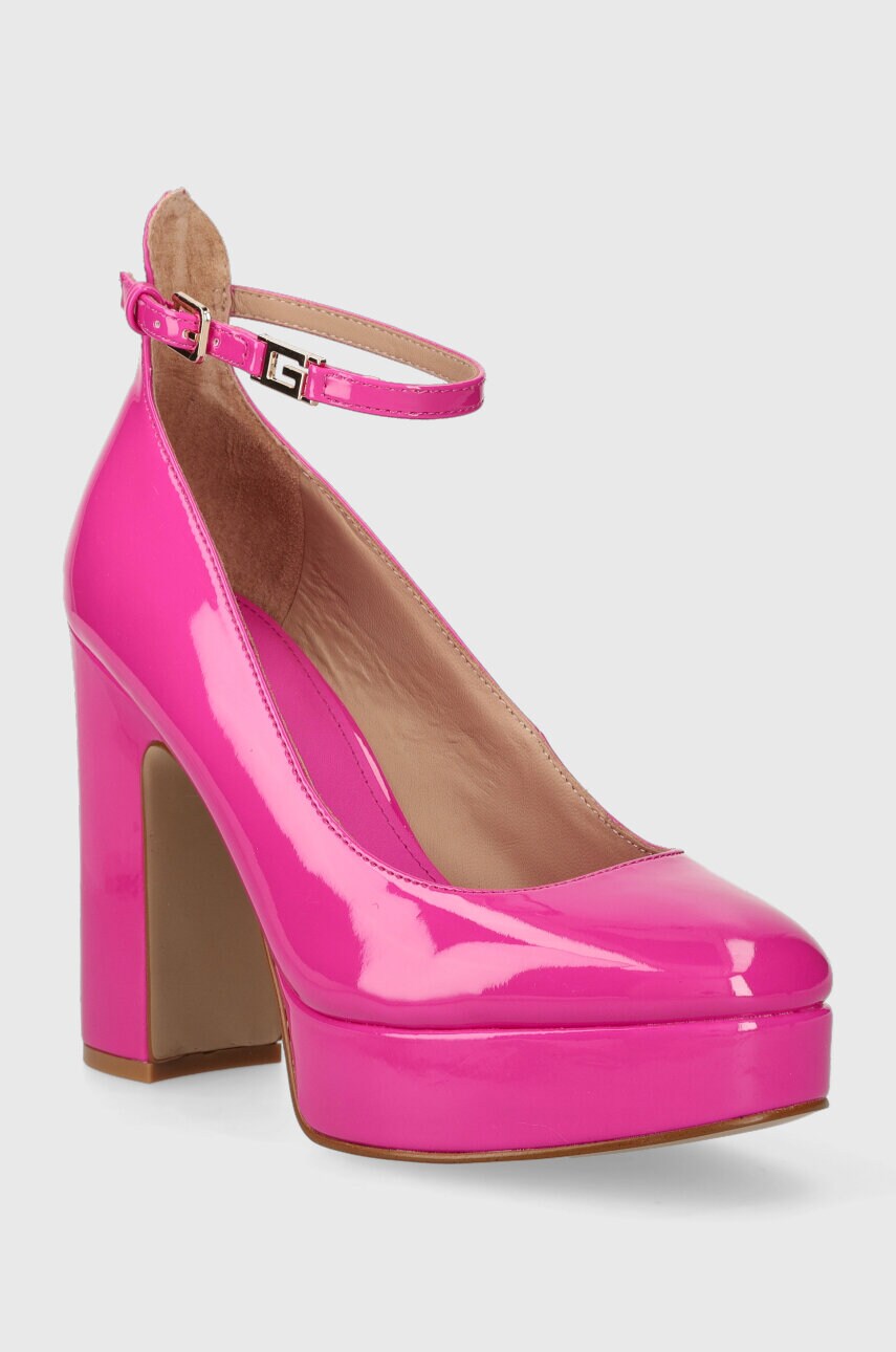 Туфлі Guess TEMIS колір рожевий каблук блок FL7TMS PAF08