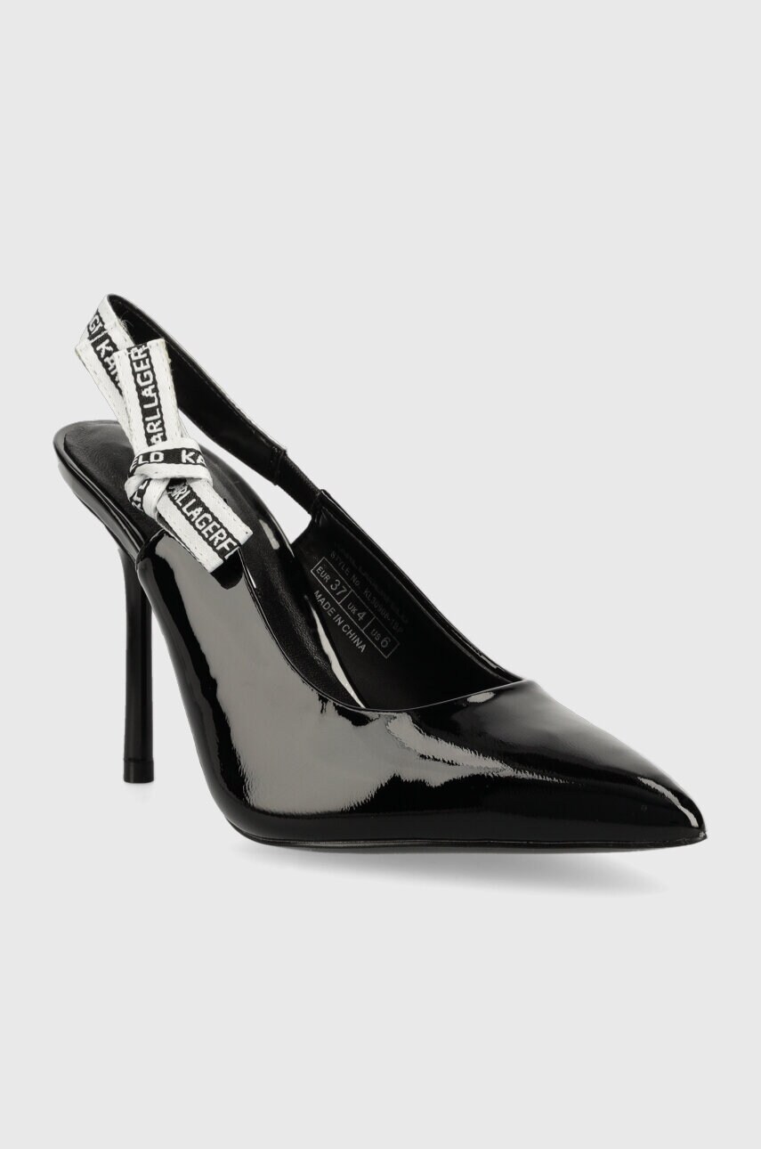 Шкіряні туфлі Karl Lagerfeld SARABANDE колір чорний KL30908