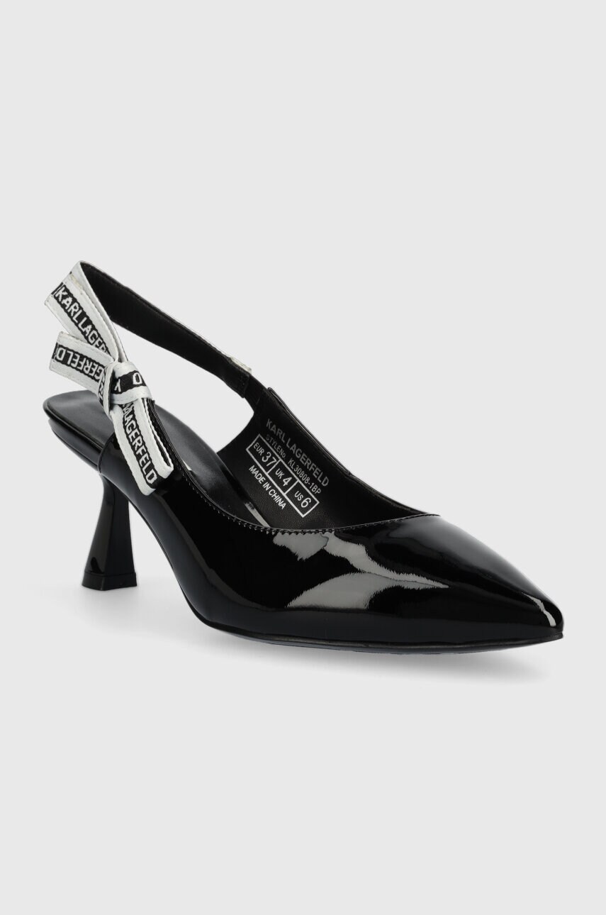 Шкіряні туфлі Karl Lagerfeld PANACHE колір чорний KL30808
