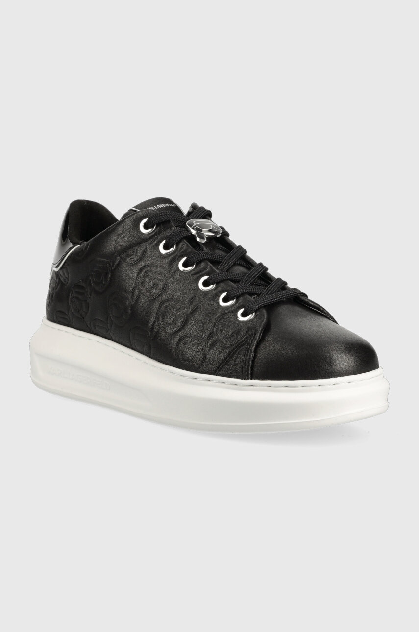 Шкіряні кросівки Karl Lagerfeld KAPRI KC колір чорний KL62523F