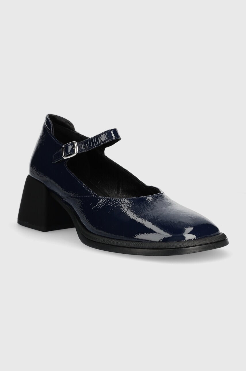 Шкіряні туфлі Vagabond Shoemakers ANSIE колір синій каблук блок 5445.260.64