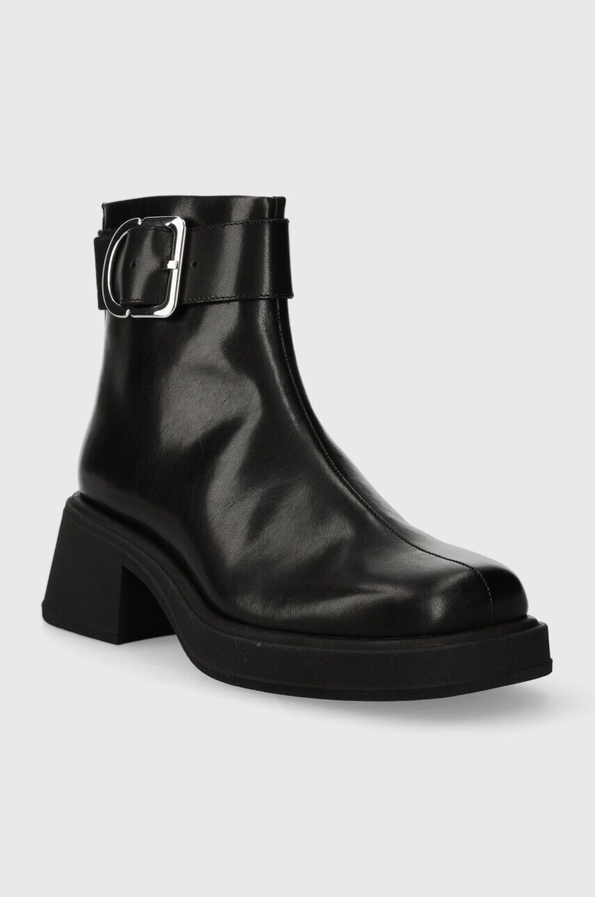 Шкіряні черевики Vagabond Shoemakers DORAH жіночі колір чорний каблук блок 5642.201.20