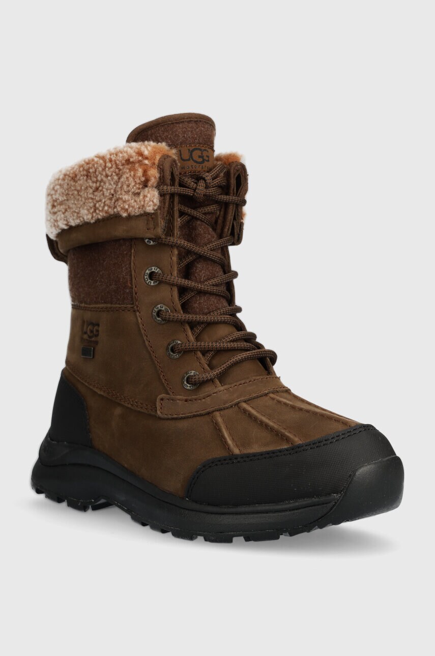 Замшеві кросівки UGG Adirondack Boot III Tipped жіночі колір коричневий на плоскому ходу злегка утеплена 1143845