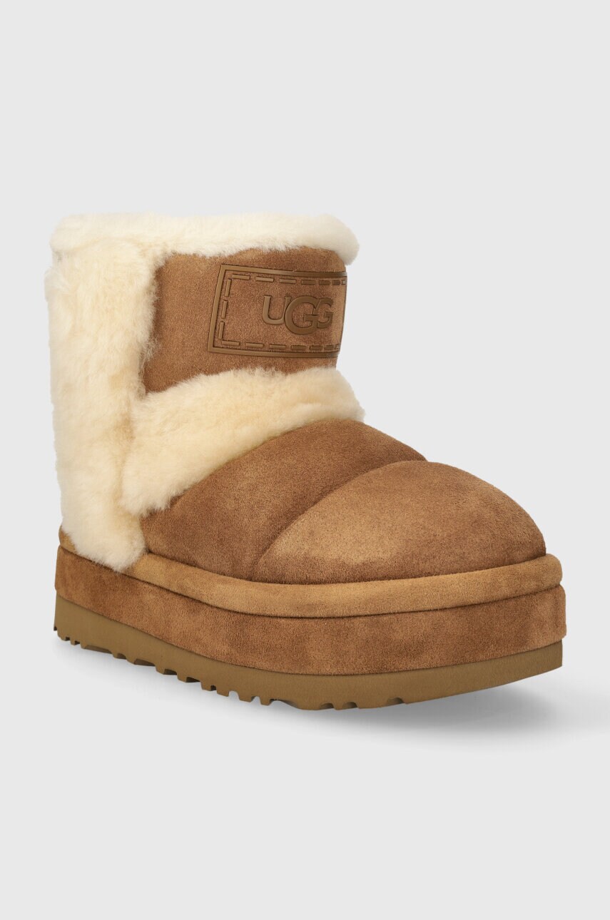 Замшеві чоботи UGG Classic Chillapeak колір коричневий 1144046
