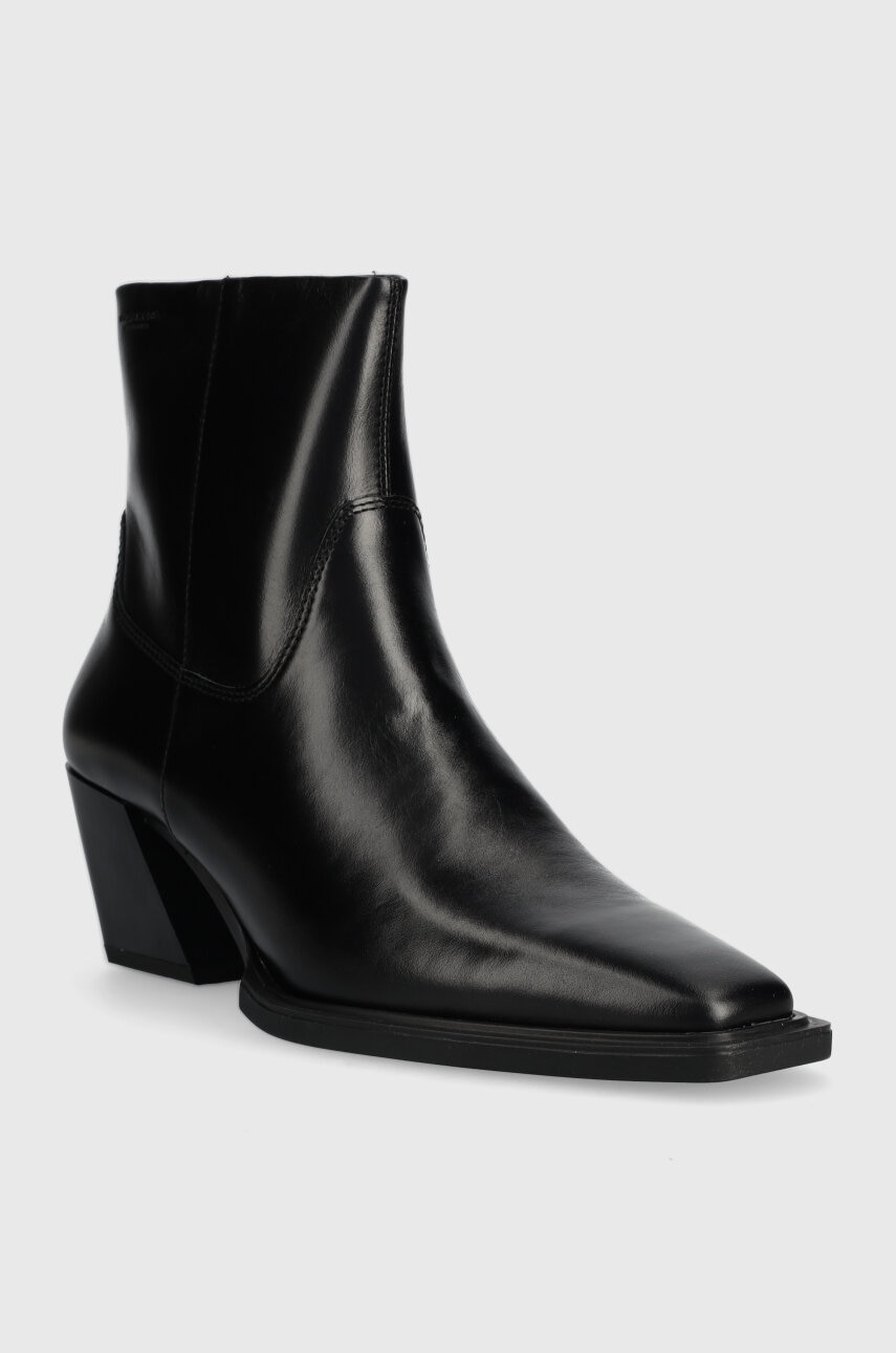 Шкіряні черевики Vagabond Shoemakers ALINA жіночі колір чорний каблук блок 5621.001.20