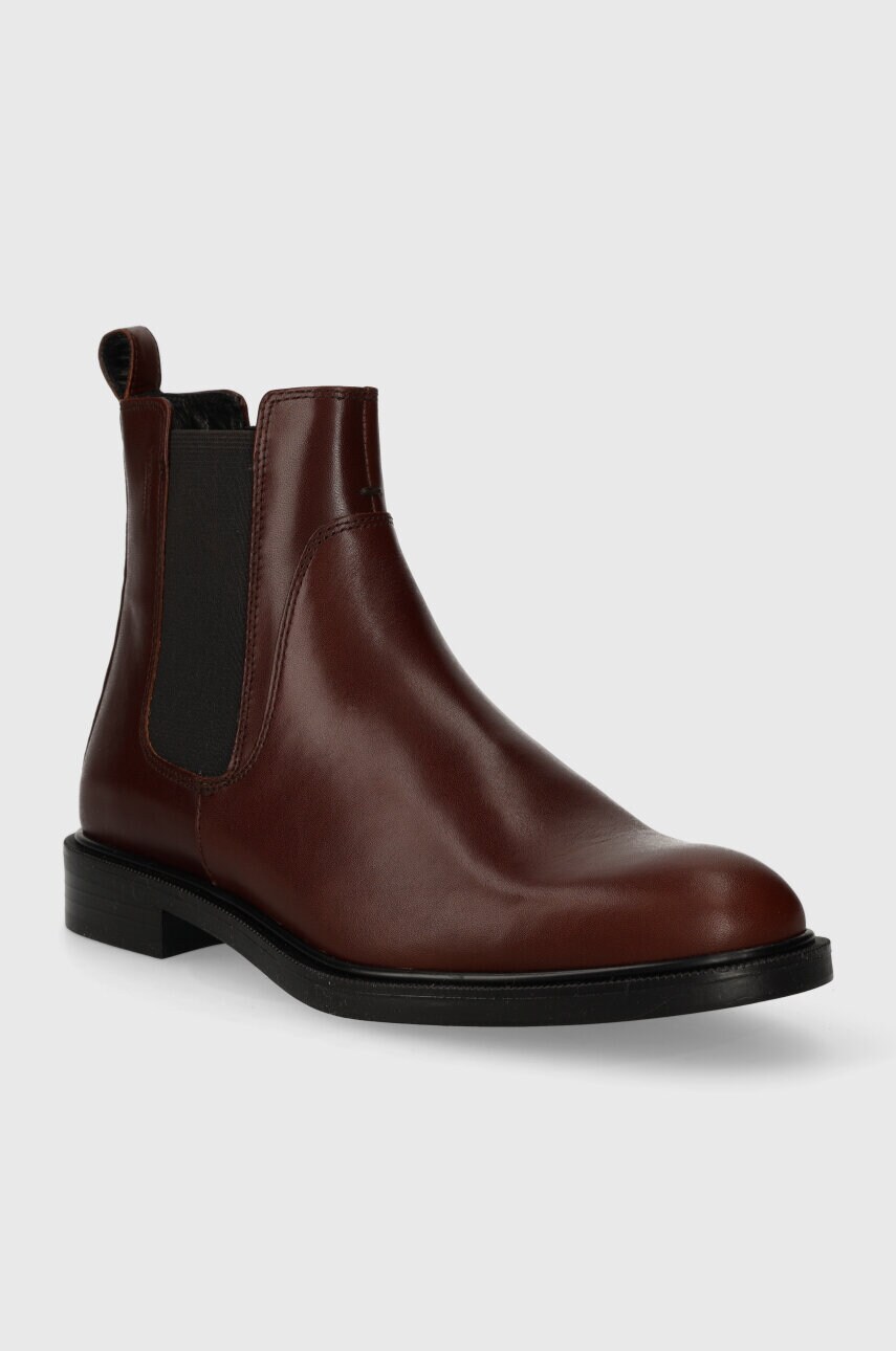 Шкіряні черевики Vagabond Shoemakers AMINA жіночі колір червоний на плоскому ходу 5603.001.27