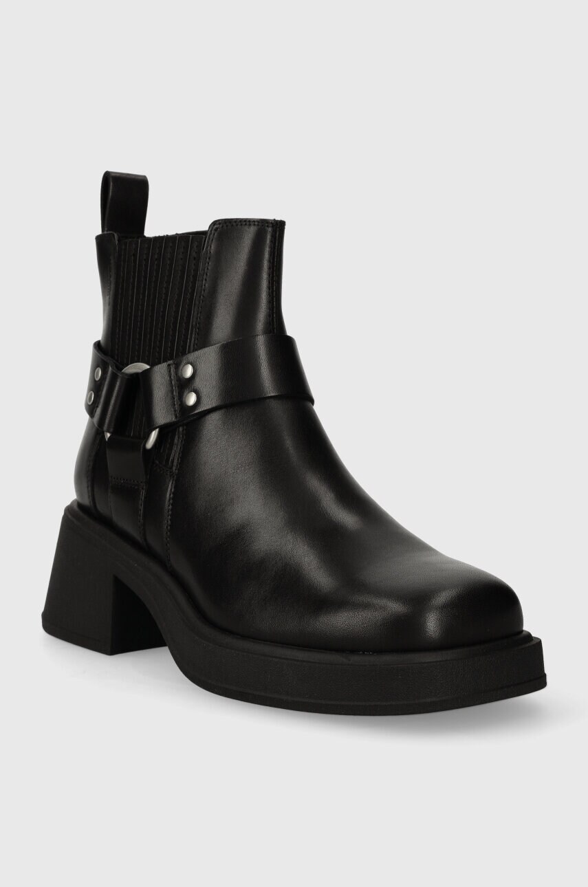 Шкіряні черевики Vagabond Shoemakers DORAH жіночі колір чорний на плоскому ходу 5642.801.20
