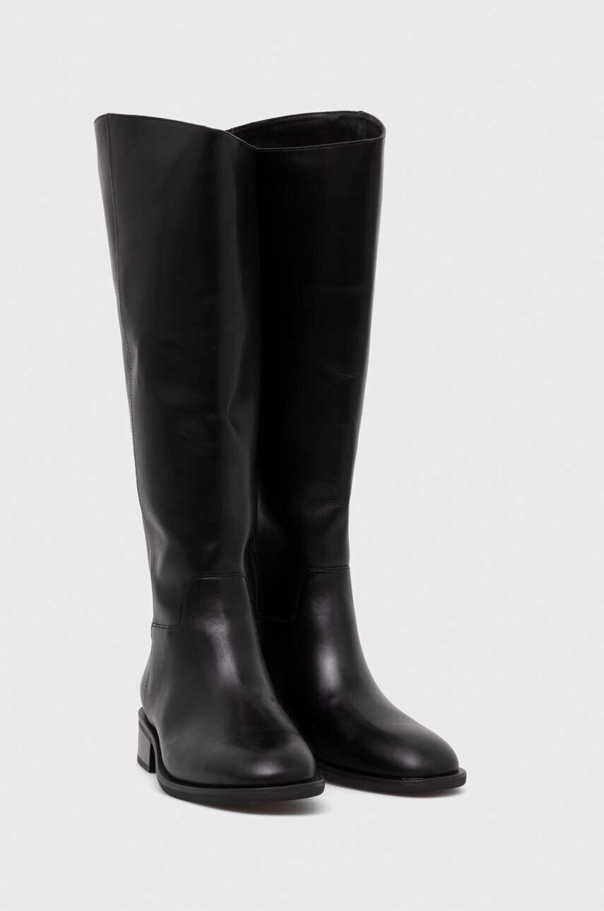 Шкіряні чоботи Vagabond Shoemakers SHEILA жіночі колір чорний на плоскому ходу 5635.001.20