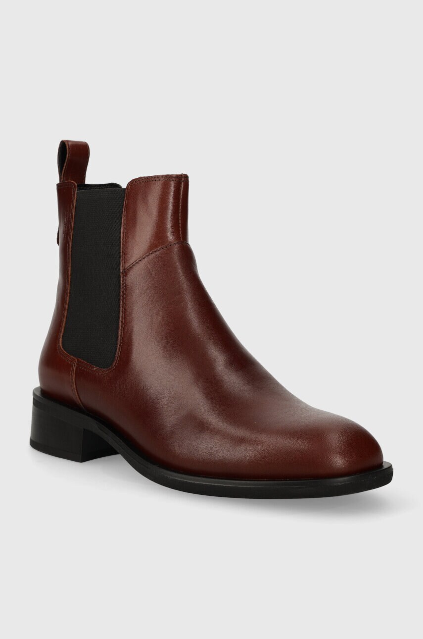 Шкіряні черевики Vagabond Shoemakers SHEILA жіночі колір червоний на плоскому ходу 5635.201.27