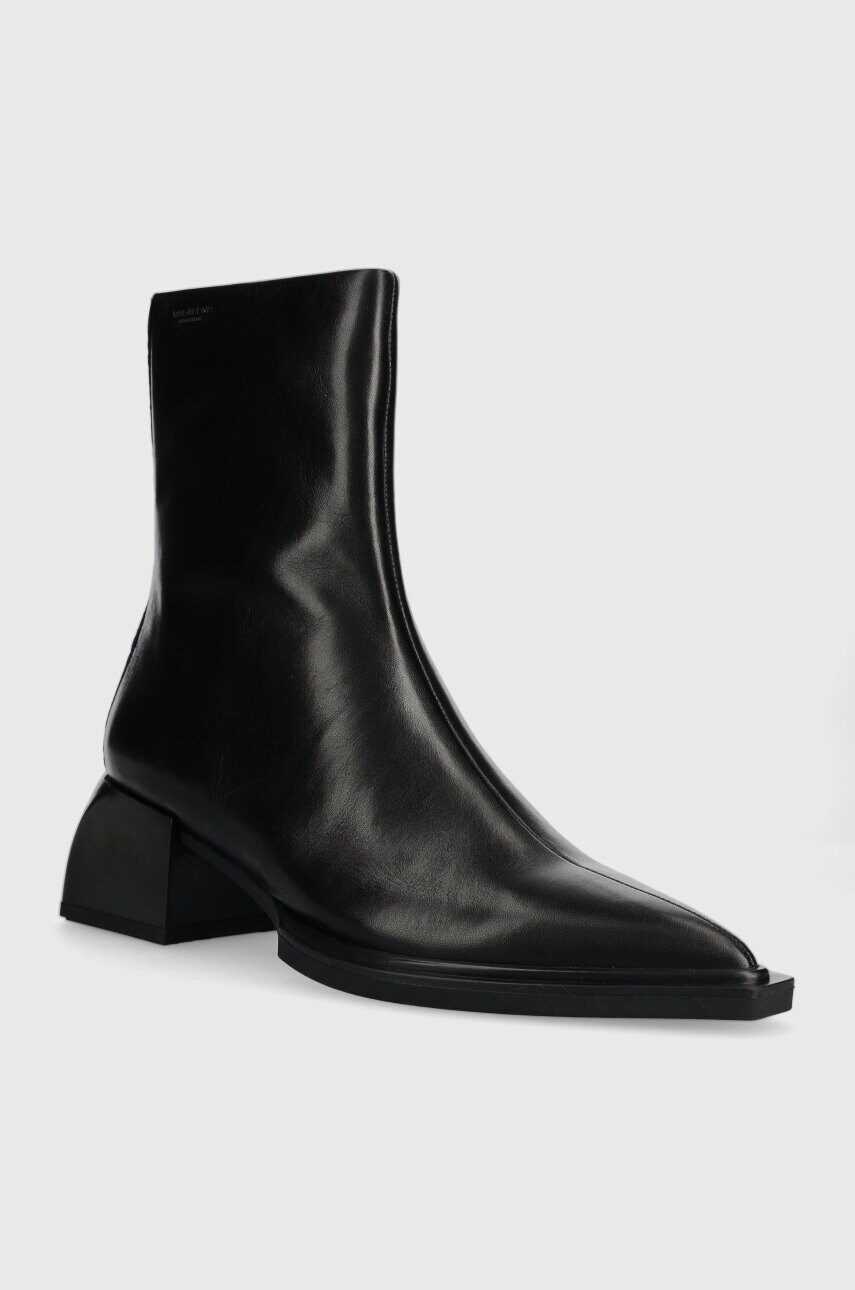 Шкіряні черевики Vagabond Shoemakers VIVIAN жіночі колір чорний на плоскому ходу 5453.001.20