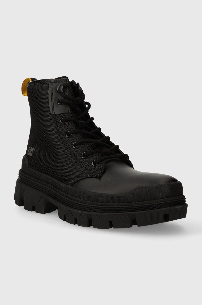 Черевики Caterpillar HARDWEAR HI колір чорний на плоскому ходу P111327