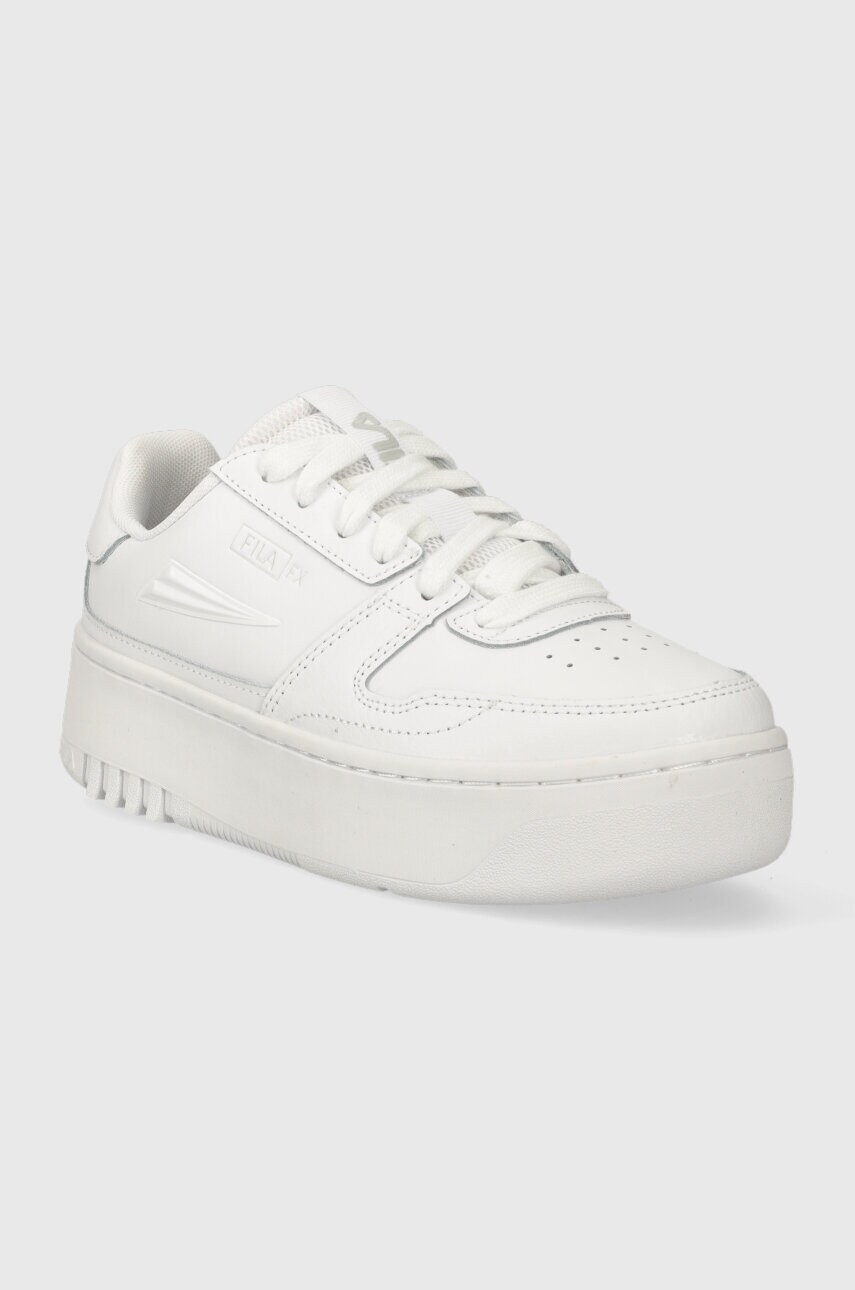 Шкіряні кросівки Fila FXVENTUNO PLATFORM колір білий