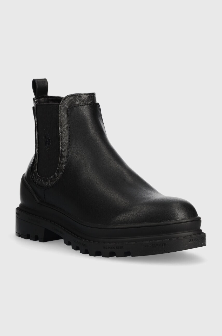Черевики U.S. Polo Assn. BRUNA жіночі колір чорний на плоскому ходу BRUNA012W/CY1