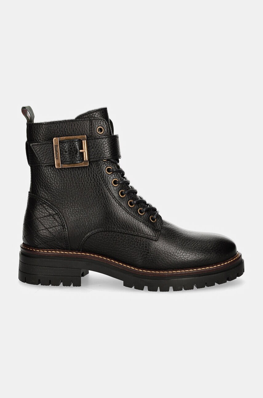 Черевики Barbour LFO0637BK52 Heidi жіночі колір чорний на плоскому ходу LFO0637BK52