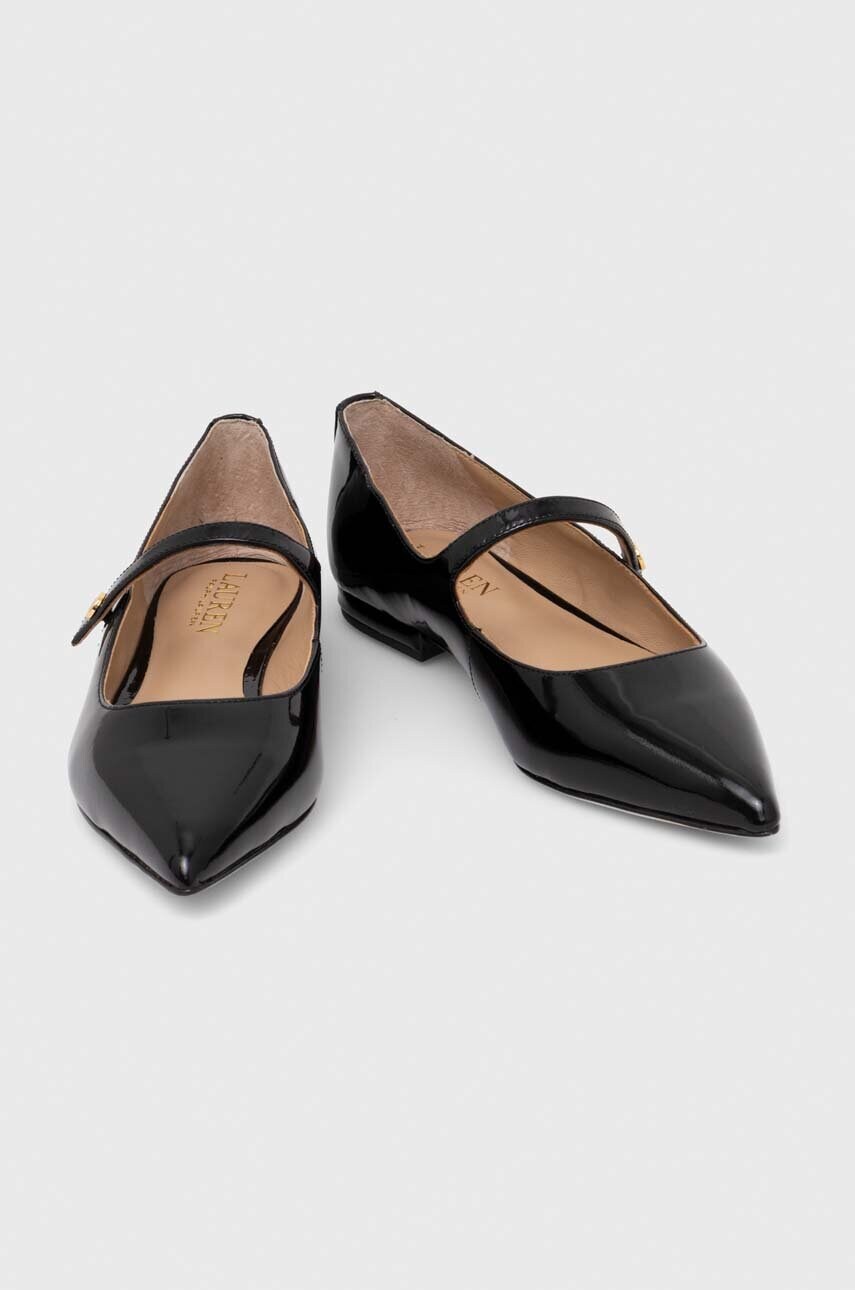 Шкіряні балетки Lauren Ralph Lauren Londyn Mj колір чорний  802918154001