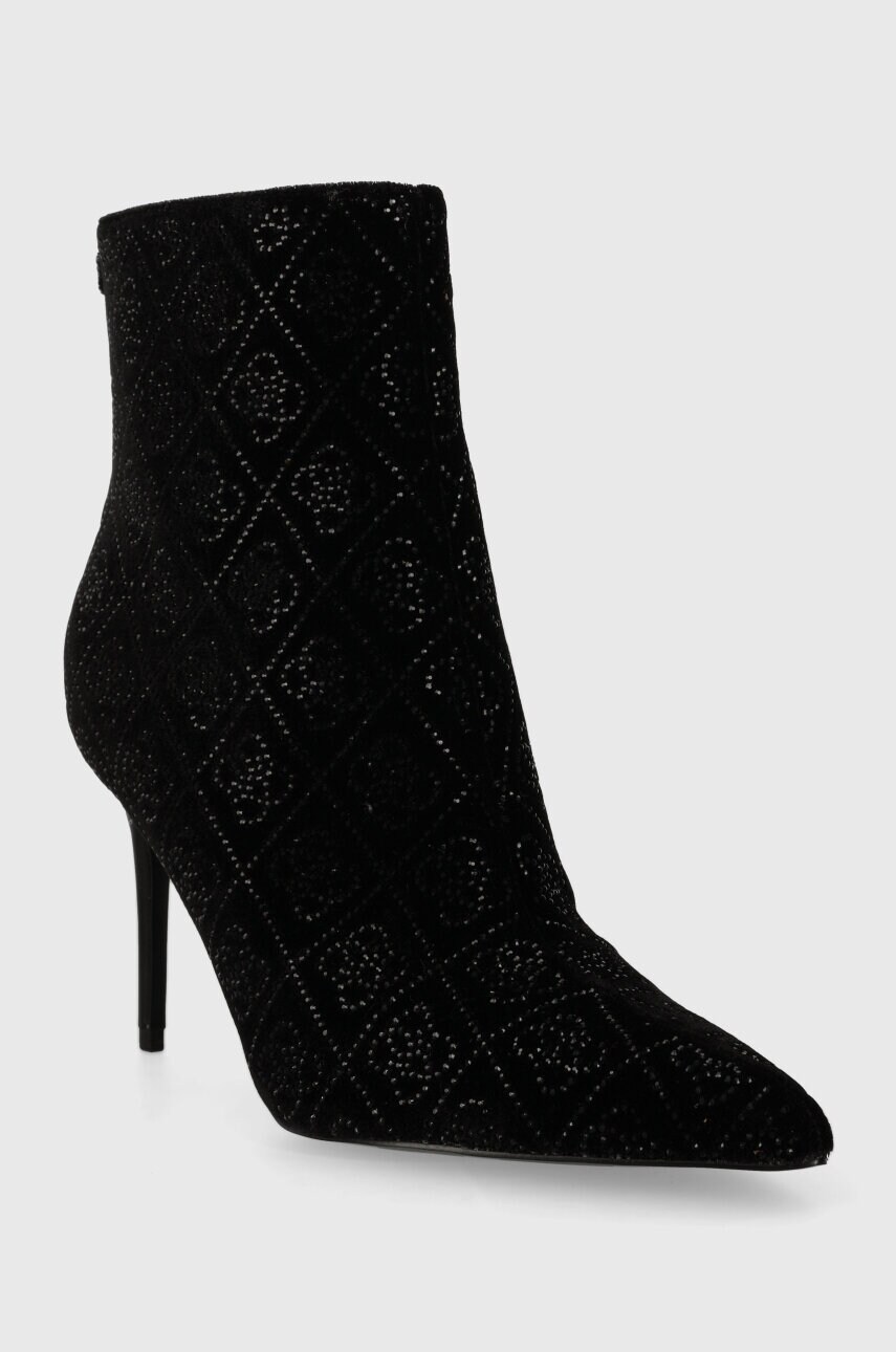 Купити Черевики Guess RICHERN жіночі колір чорний на шпильці FL8RHN FAB10 – головне зображення