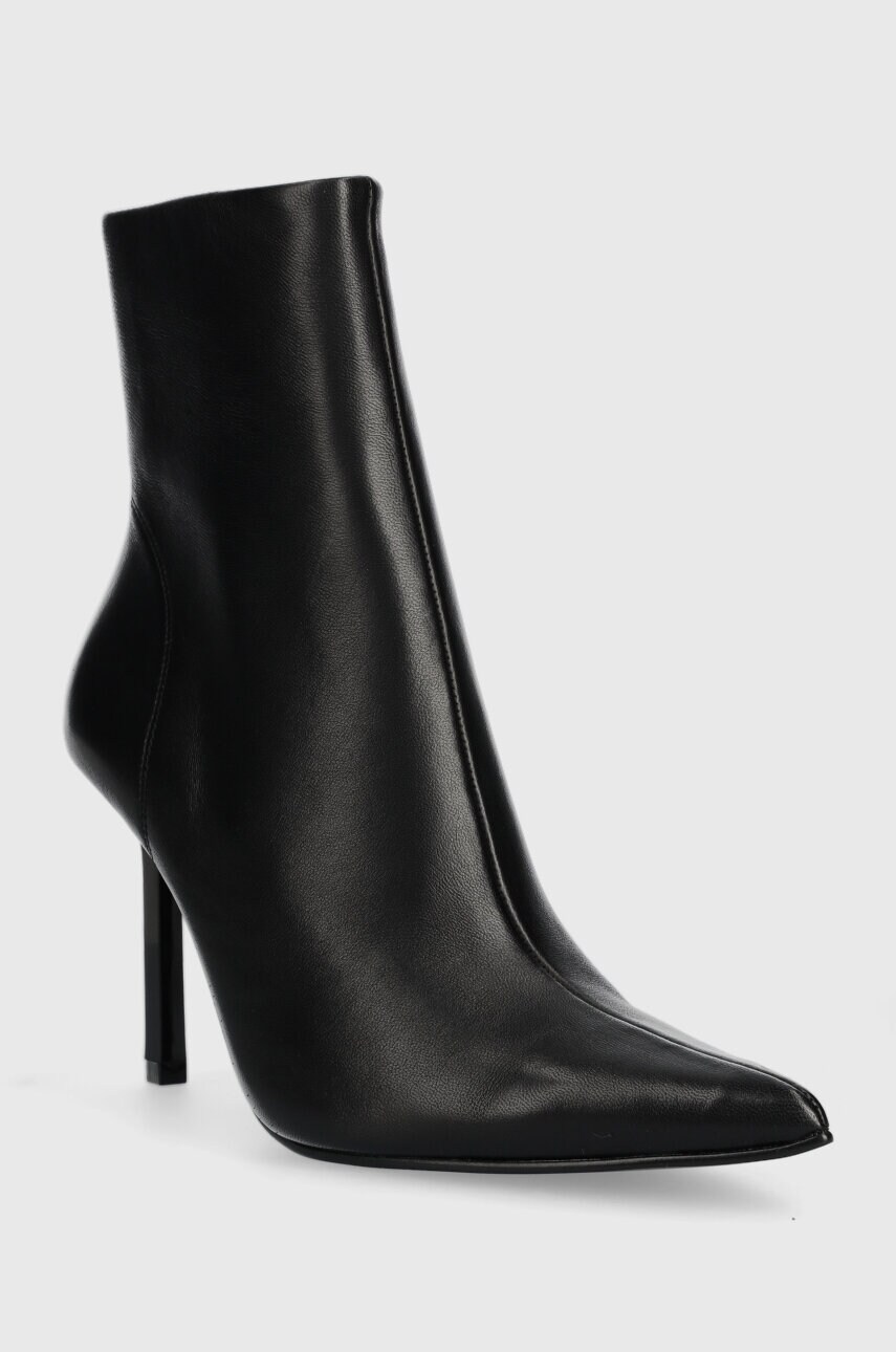 Шкіряні черевики Steve Madden Iyanna жіночі колір чорний на шпильці SM11002278