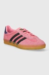 Замшеві кросівки adidas Originals Gazelle Indoor колір рожевий