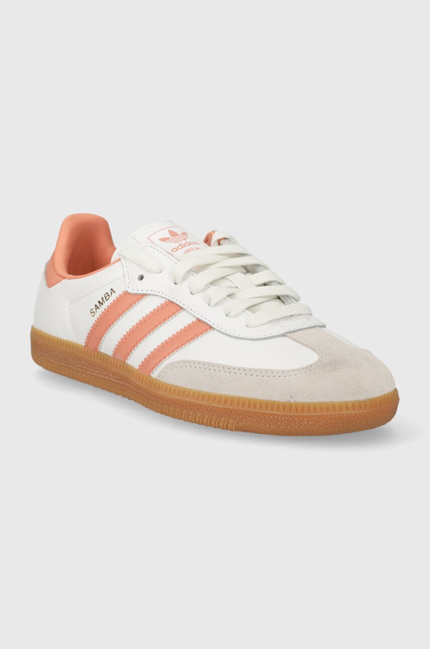 Шкіряні кросівки adidas Originals SAMBA OG колір білий