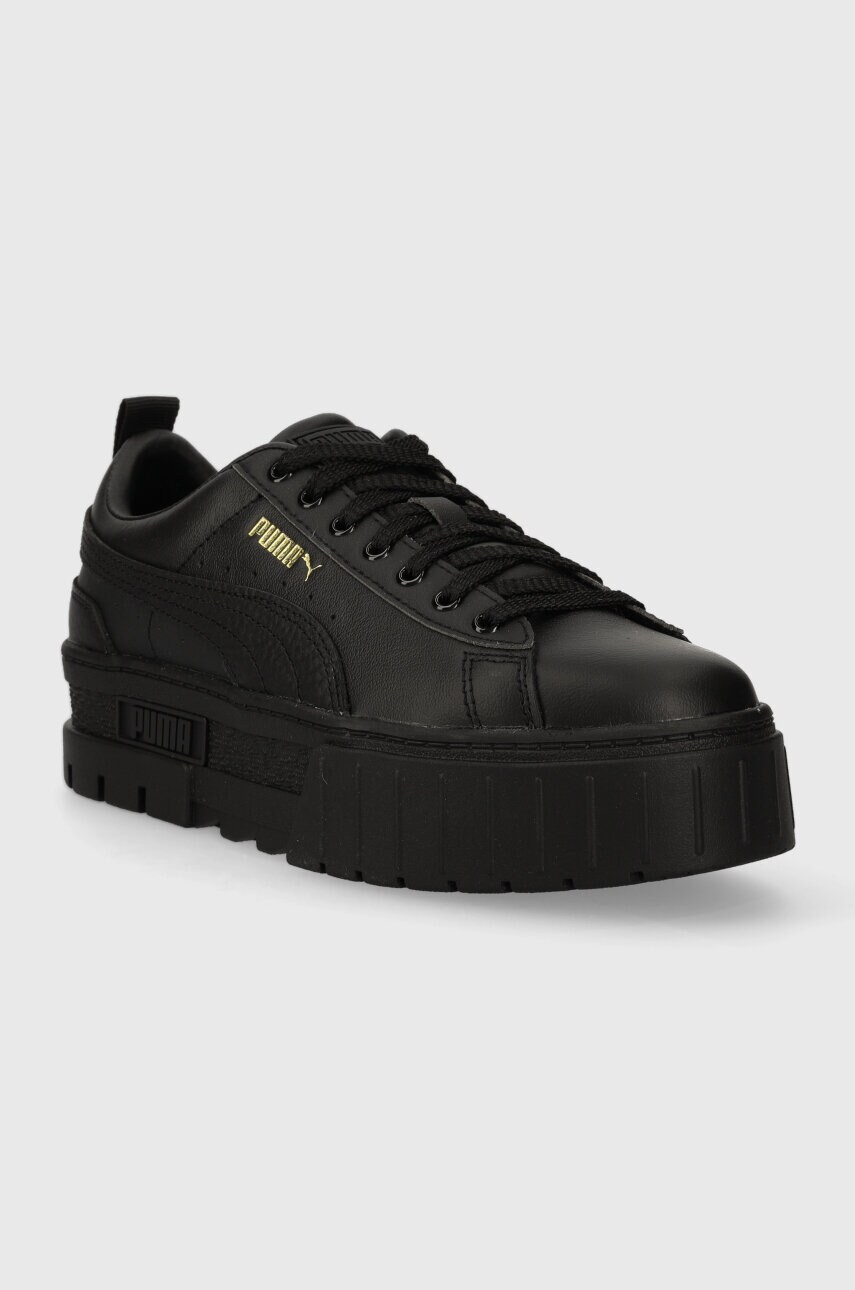 Шкіряні кросівки Puma Mayze Classic Wns колір чорний