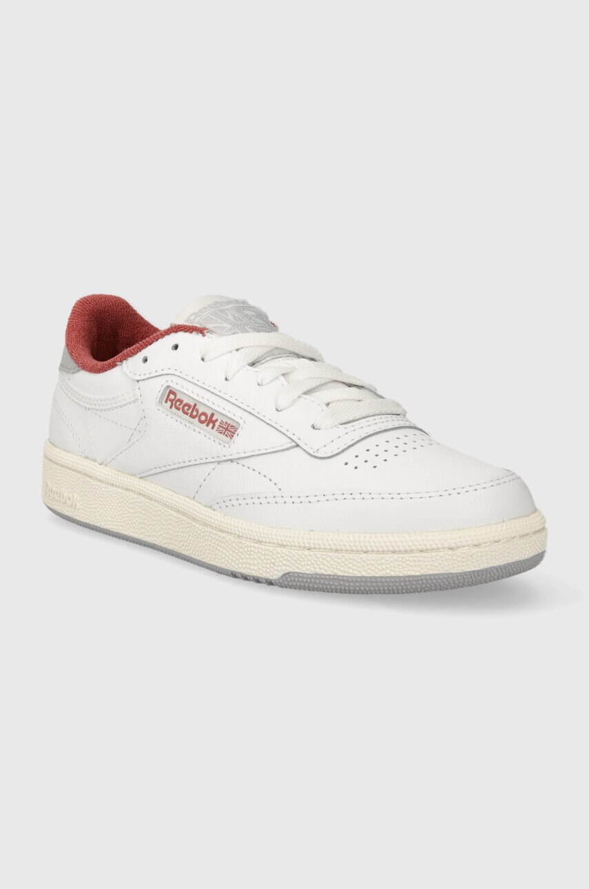 Шкіряні кросівки Reebok Club C 85 колір білий