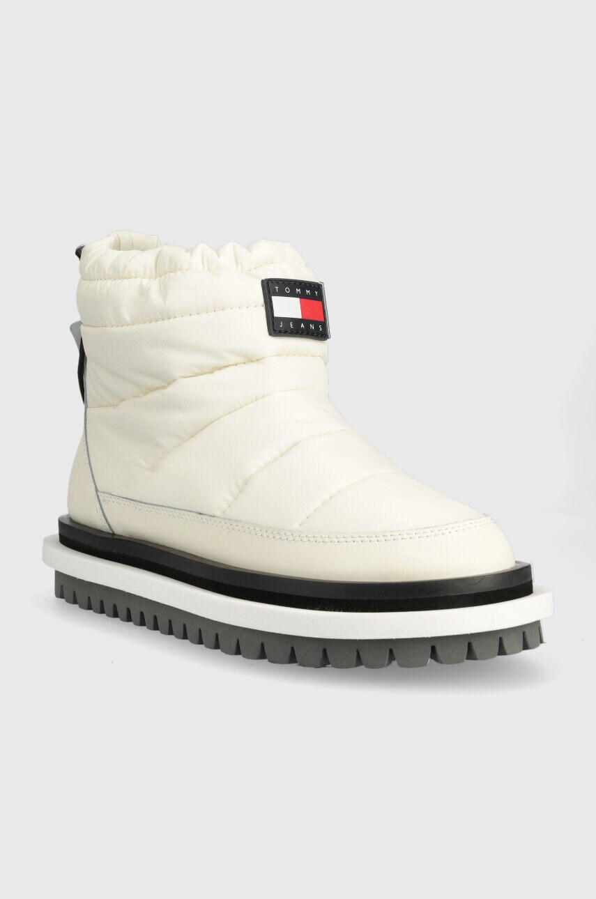 Купити Зимові чоботи Tommy Jeans TJW PADDED FLAT BOOT колір бежевий EN0EN02292 – головне зображення