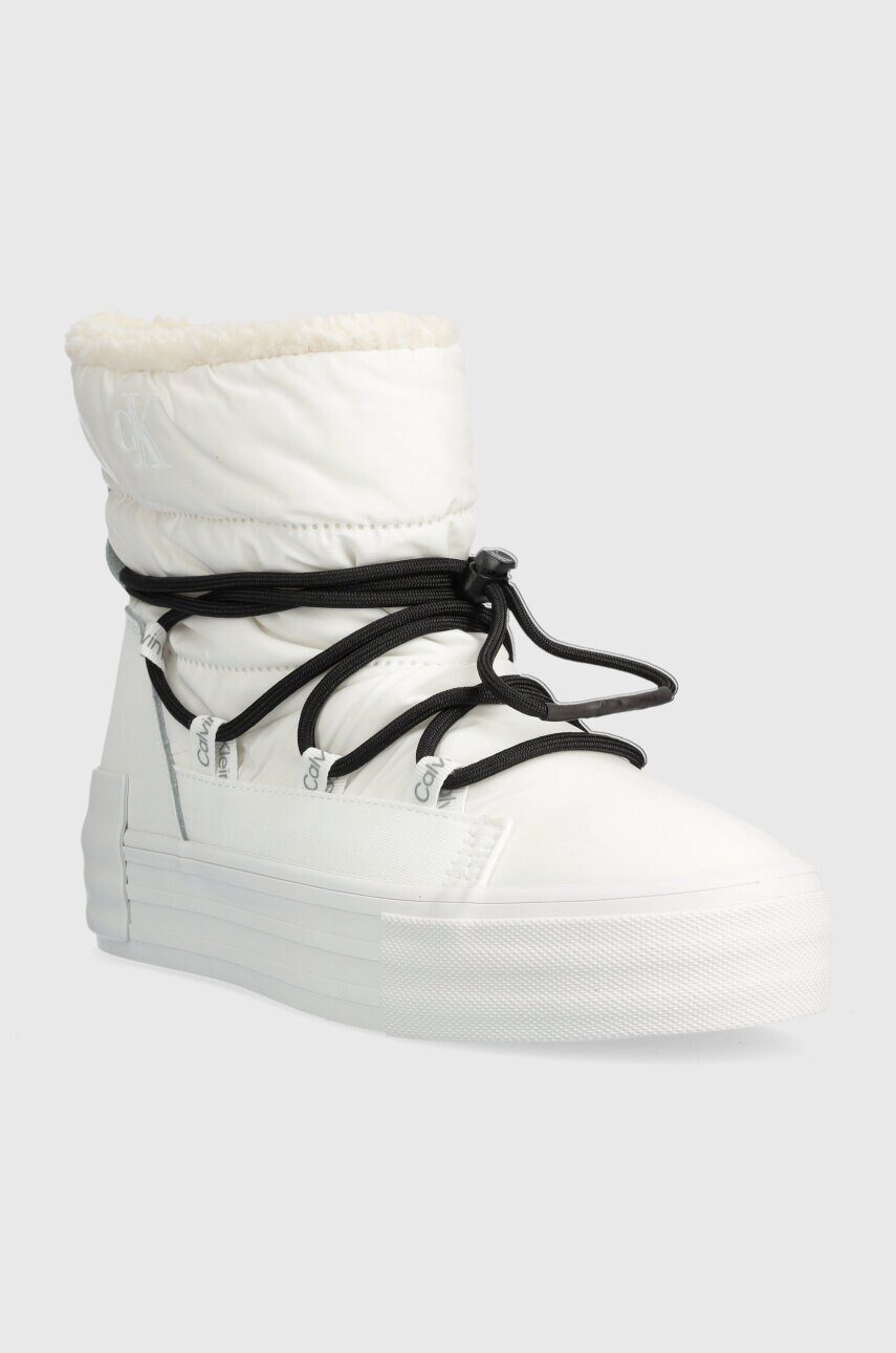 Зимові чоботи Calvin Klein Jeans BOLD VULC FLATF SNOW BOOT WN колір білий YW0YW01181