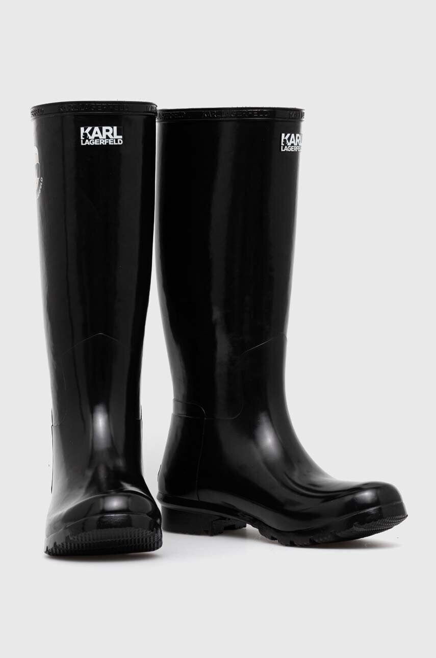 Гумові чоботи Karl Lagerfeld KALOSH NFT жіночі колір чорний KL47090N