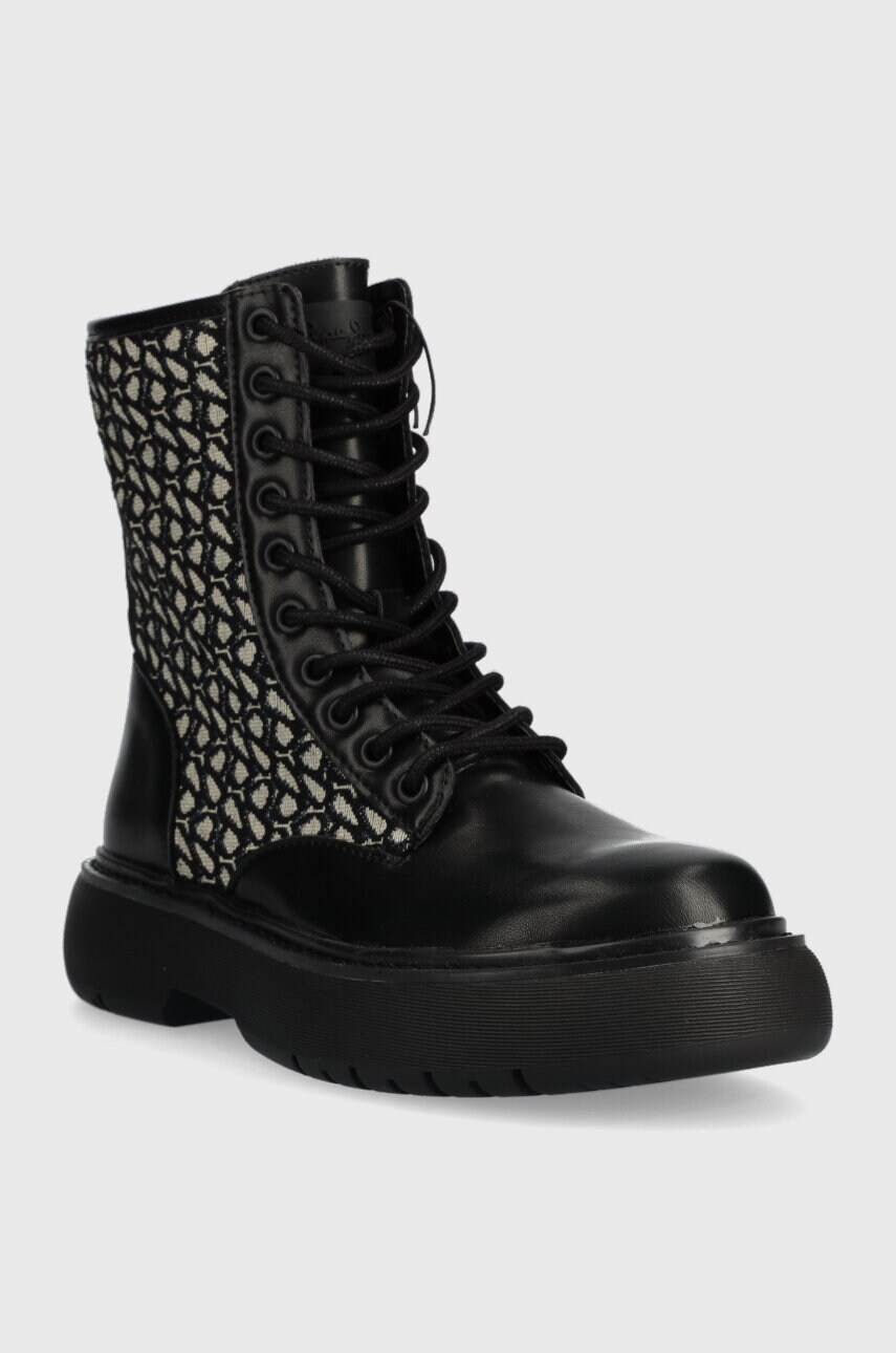 Черевики Pepe Jeans YOKO JACQUARD жіночі колір чорний на платформі PLS50505