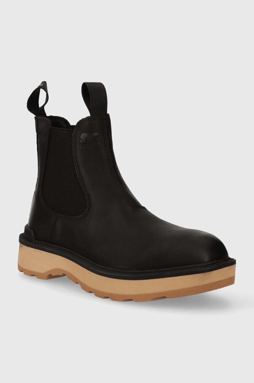 Шкіряні черевики Sorel HI LINE CHELSEA жіночі колір чорний на плоскому ходу 2009101010