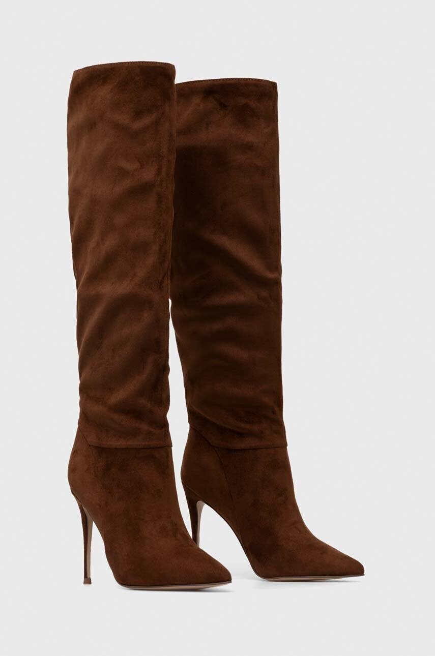 Чоботи Steve Madden Darian жіночі колір коричневий на шпильці SM11002162